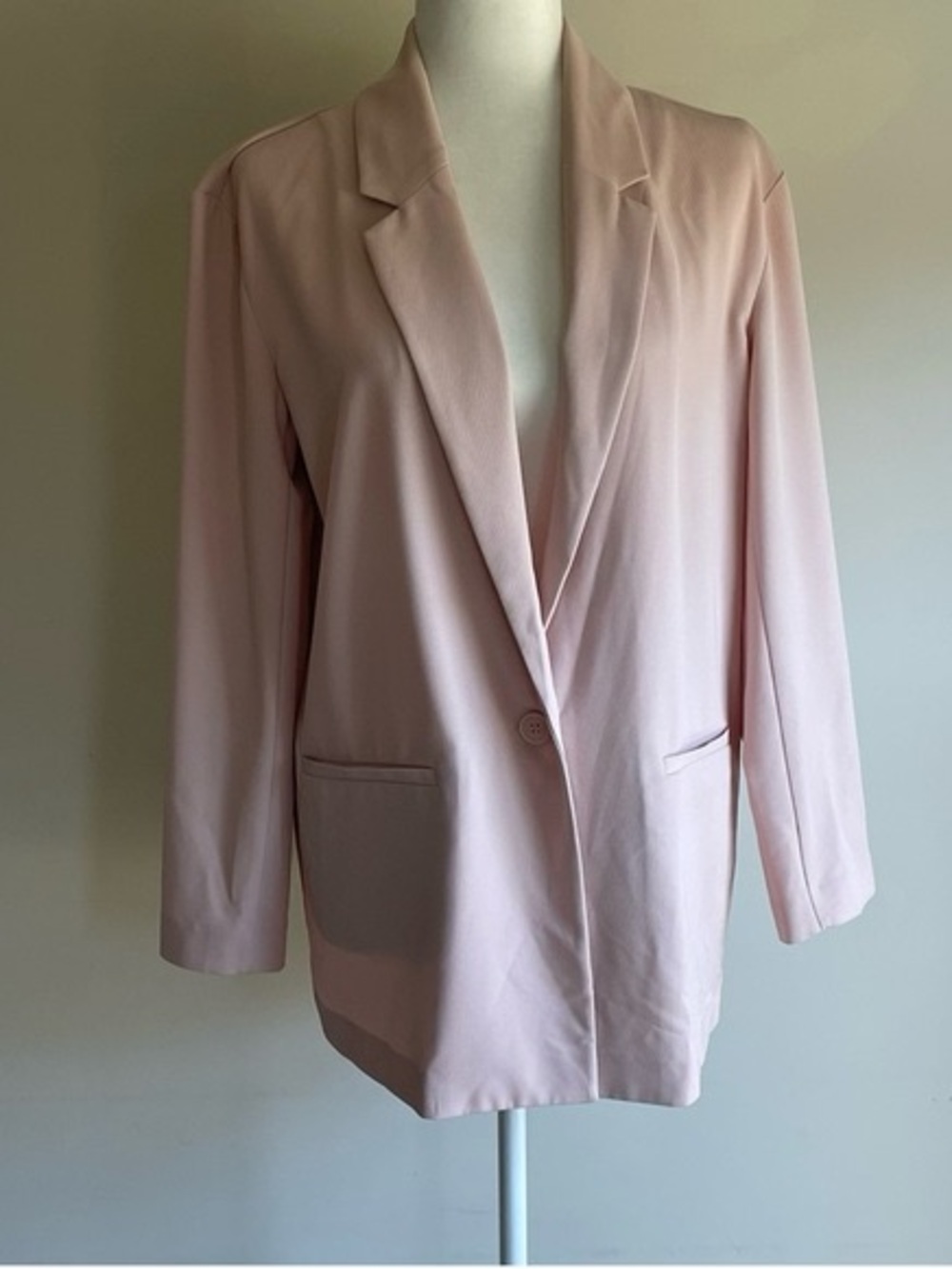 NWT Leith Women's Light Pink Blush Long Sleeve Blazer Jacket Size Small